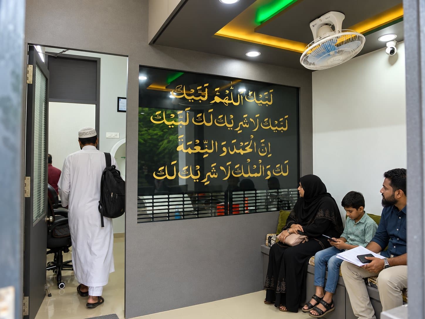 Waiting area inside the Suhail office